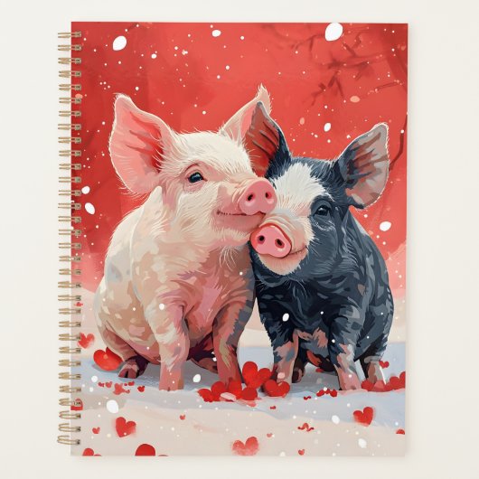 Mini Varkens houden van harten Planner (Voorkant)