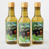 Mini Verleidelijke Natuurlijke Wijndruiven Wijn Etiket (Flessen)