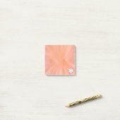 Mini vierkant waterverf sinaasappel post-it® notes (Op bureau)