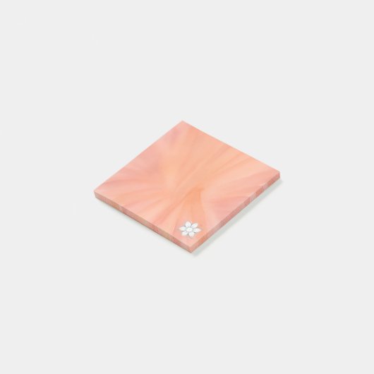 Mini vierkant waterverf sinaasappel post-it® notes (Schuin)