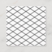 Mini vierkante diamant-rug tempelafdichting informatiekaartje (Achterkant)