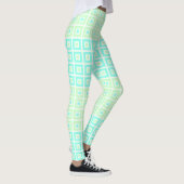 Mini vierkanten in vierkanten Mint Spearmint Leggings (Rechts)
