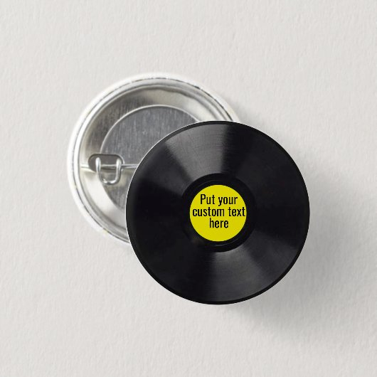 Mini Vinyl LP Button (Voorkant /achterkant)
