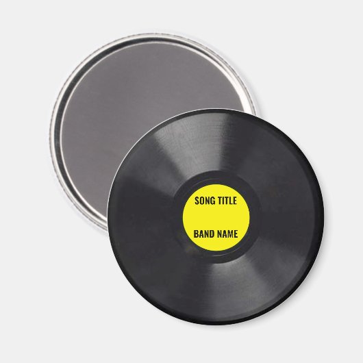  mini-vinyl-LP Record Magnet (Voorkant / Achterkant)