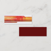 MINI VISITEKAARTJE:: gelikt 1 sinaasappel rood gee Visitekaartje (Voorkant / Achterkant)