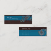 MINI VISITEKAARTJE:: paisley 1 Mini Visitekaartje (Voorkant / Achterkant)