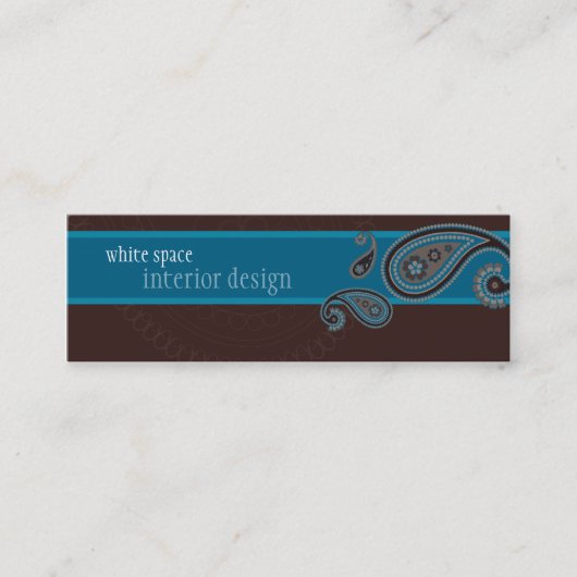 MINI VISITEKAARTJE:: paisley 1 Visitekaartje (Voorkant)