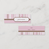 MINI-VISITEKAARTJE: vintage 4 Mini Visitekaartje (Voorkant / Achterkant)