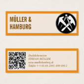 Mini visitekaartjes dakdekkers QR-code (Voorkant /achterkant)