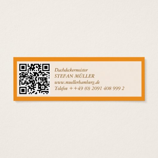 Mini visitekaartjes dakdekkers QR-code (Achterkant)