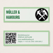 Mini visitekaartjes dakdekkers QR-code (Voorkant /achterkant)