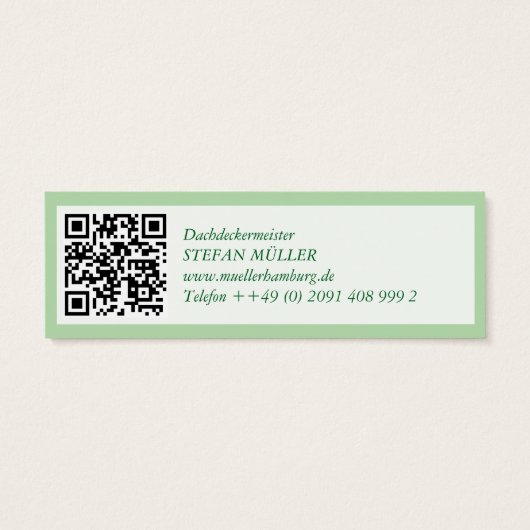 Mini visitekaartjes dakdekkers QR-code (Achterkant)