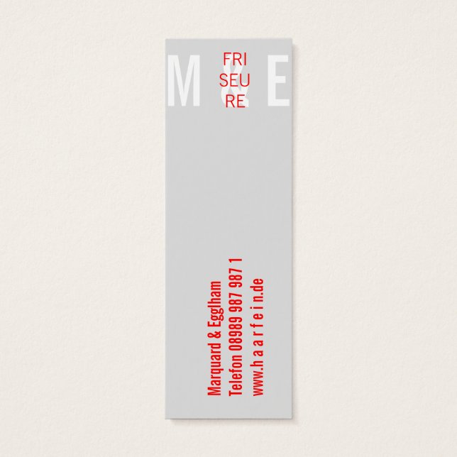 Mini Visitenkarten Friseur Mini Visitekaartjes (Achterkant)