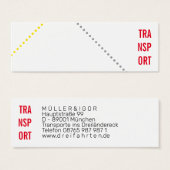 Mini Visitenkarten für Kurierfahrer Mini Visitekaartjes (Voorkant /achterkant)