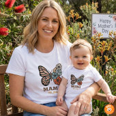 Mini Vlinder met op maat gemaakte EST Jaar Matchin Romper
