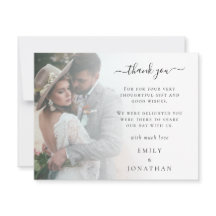 Mini Voeg je eigen fotohuwelijk toe Dank je