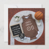 Mini-voetballer basketbal zwangerschapsaankondigin kaart (Voorkant)