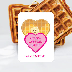 Mini Waffley Zoete Kinder Valentijnskaart Notitiekaartje