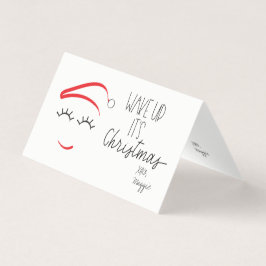 MINI - Wakker worden, het is Kerstmis" wimpers Kaart