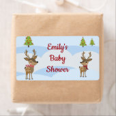 Mini waterflesetiket kerst baby shower etiket (Insitu)