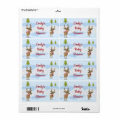 Mini waterflesetiket kerst baby shower etiket (Full Sheet)