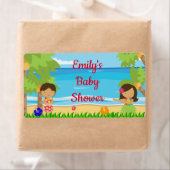 Mini waterflesetiket luau baby shower etiket (Insitu)