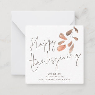 MINI Waterverf Foliage Happy Thanksgiving Card Notitiekaartje