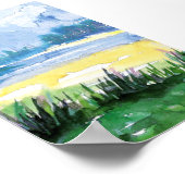 mini-waterverf landschapsdruk poster (Hoek)