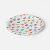 mini-waterverf regenbogen papieren bordje (Gekanteld)