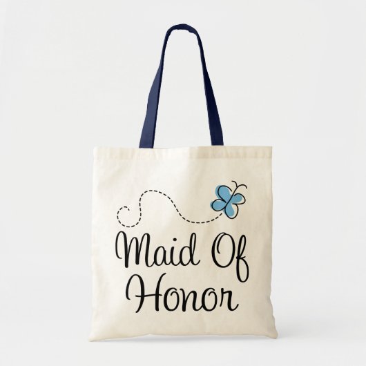 Mini Wedding Day Maid of Honor Blue Canvas tas (Voorkant)