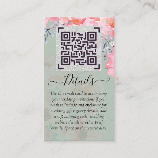 MINI Wedding Details BUDGET MODERN Visitekaartje (Voorkant)