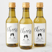 ✨  Mini Wedding Wijnfles Labels Wijn Etiket (Flessen)