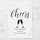 ✨  Mini Wedding Wijnfles Labels Wijn Etiket (Enkel label)