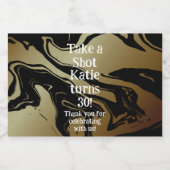 Mini Whiskey Botlle Label, Liquor Label - Birthday Likeurfles Etiket (Enkel label)