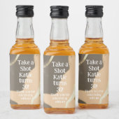 Mini Whiskey Botlle Label, Liquor Label - Birthday Likeurfles Etiket (Flessen)