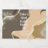 Mini Whiskey Botlle Label, Liquor Label - Birthday Likeurfles Etiket (Enkel label)