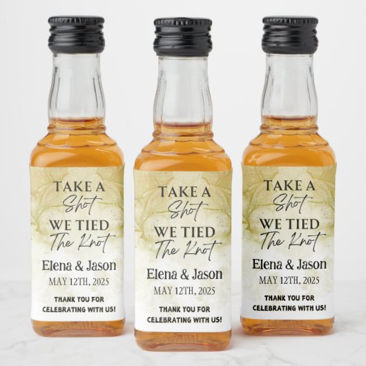 Mini Whiskey Botlle Label - Liquor Label - Wedding Likeurfles Etiket (Flessen)