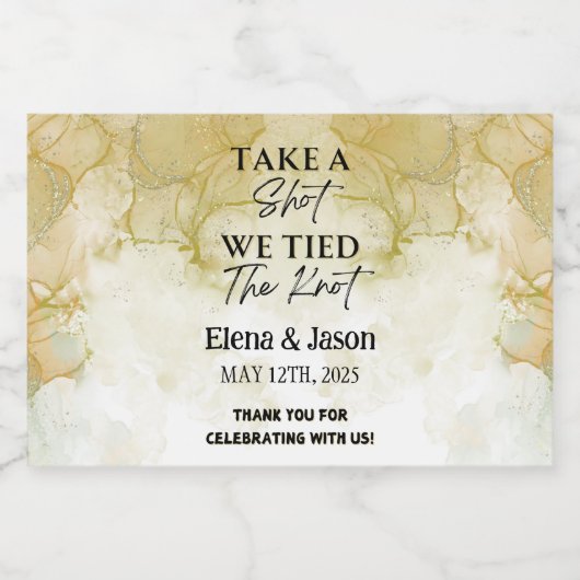 Mini Whiskey Botlle Label - Liquor Label - Wedding Likeurfles Etiket (Enkel label)