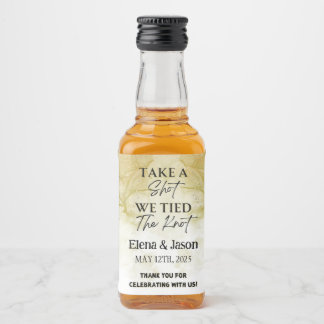 Mini Whiskey Botlle Label - Liquor Label - Wedding Likeurfles Etiket
