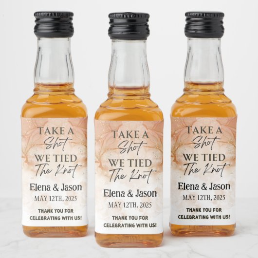 Mini Whiskey Botlle Label - Liquor Label - Wedding Likeurfles Etiket (Flessen)