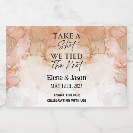 Mini Whiskey Botlle Label - Liquor Label - Wedding Likeurfles Etiket (Enkel label)