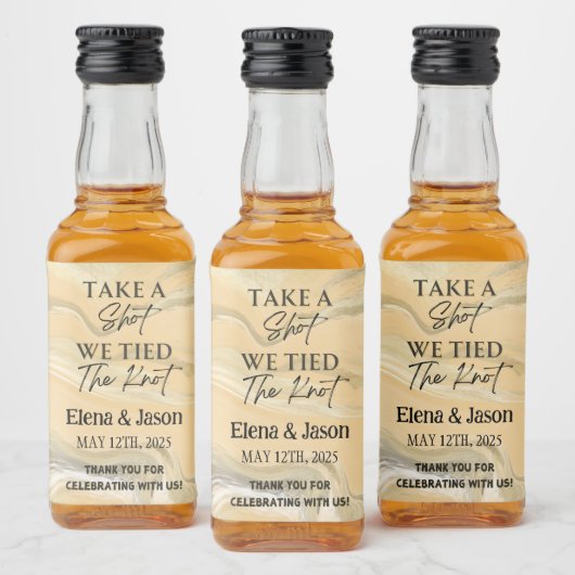 Mini Whiskey Botlle Label - Liquor Label - Wedding Likeurfles Etiket (Flessen)