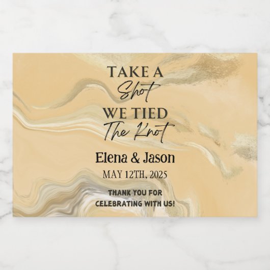 Mini Whiskey Botlle Label - Liquor Label - Wedding Likeurfles Etiket (Enkel label)