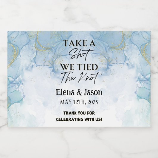 Mini Whiskey Botlle Label - Liquor Label - Wedding Likeurfles Etiket (Enkel label)