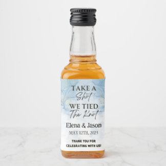 Mini Whiskey Botlle Label - Liquor Label - Wedding Likeurfles Etiket