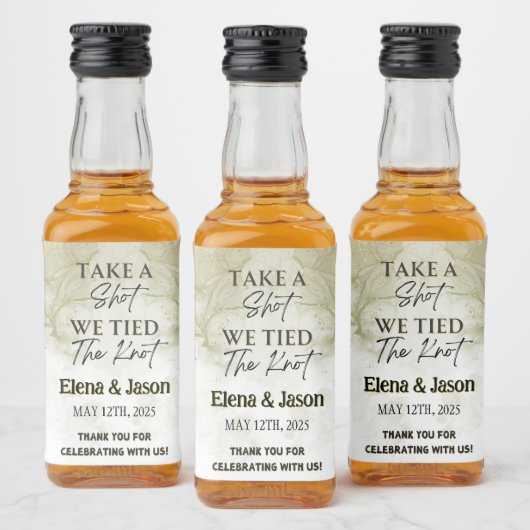Mini Whiskey Botlle Label - Liquor Label - Wedding Likeurfles Etiket (Flessen)