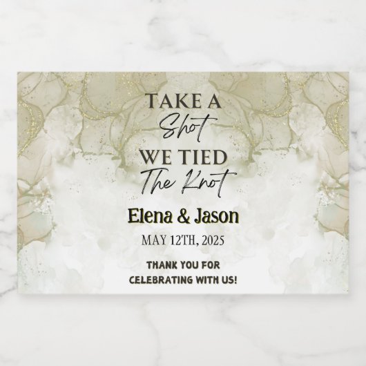 Mini Whiskey Botlle Label - Liquor Label - Wedding Likeurfles Etiket (Enkel label)