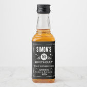 Mini Whiskey Fles Label -  Etiket van de Vloeistof (Voorkant)