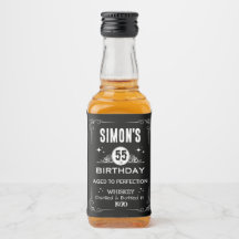 Mini Whiskey Fles Label -  Etiket van de Vloeistof