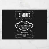 Mini Whiskey Fles Label -  Etiket van de Vloeistof (Enkel label)